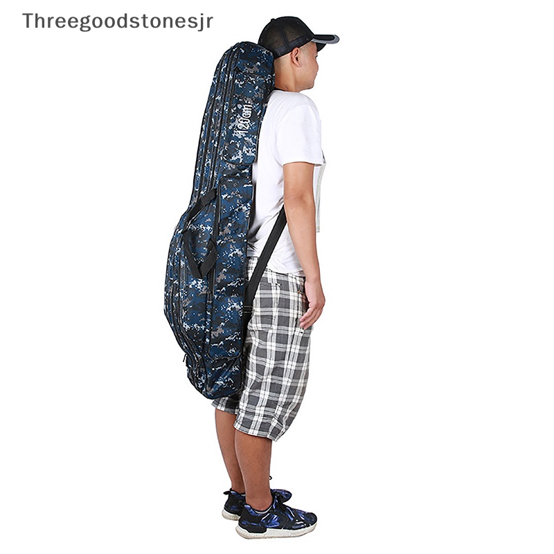 Tgs Túi Đựng Cần Câu Cá Hai Lớp / Ba Ngăn Bằng Vải Canvas Dày Dặn Chống Nước Bền Bỉ JR