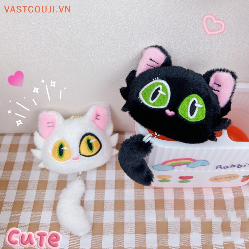 Mèo Nhồi Bông Mềm Mại Dễ Thương Treo Móc Khóa