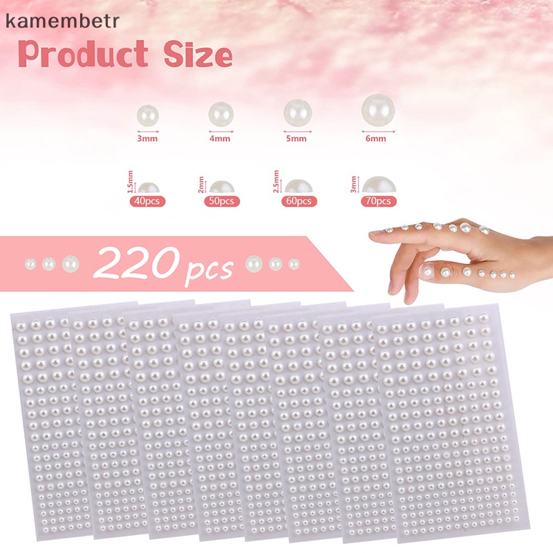 Miếng Dán Trang Trí Tóc Tự Dính Đính Ngọc Trai