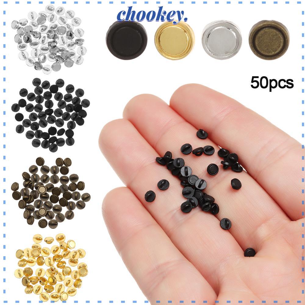 CHOOKEY Set 50 Nút Tròn Màu Trơn Dành Cho May Giày DIY