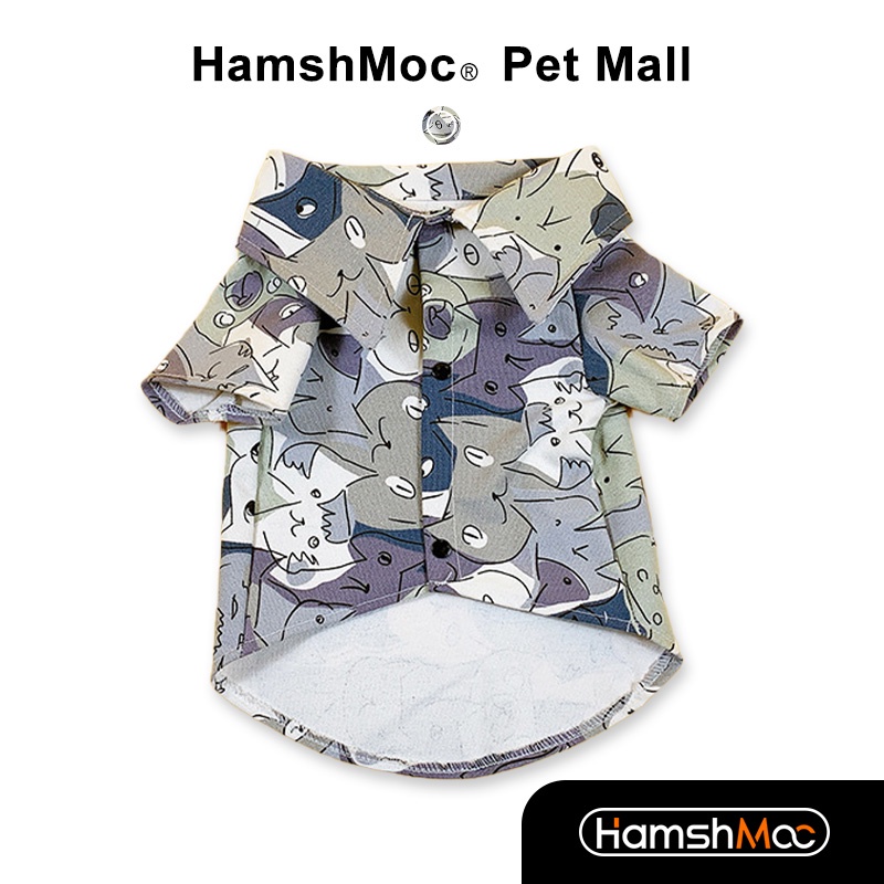 HamshMoc Áo Mềm Nhẹ Thoáng Khí In Họa Tiết Hamsa Dễ Thương Cho Thú Cưng