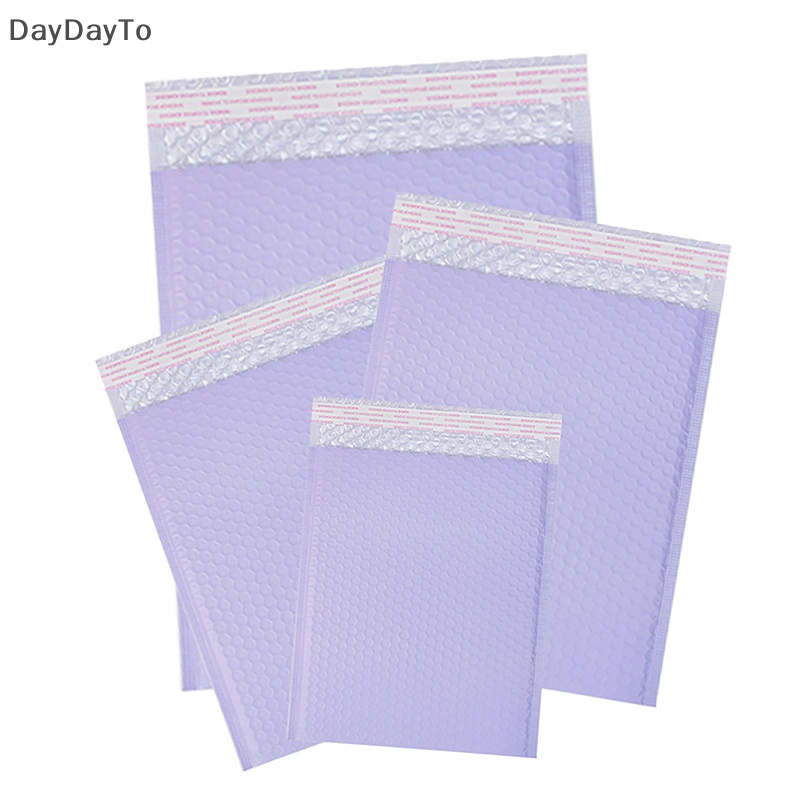 Daydayto Set 10 Túi Bong Bóng Màu Tím Tự Đóng Gói Hàng Bảo Vệ Chống Rơi Bền Bỉ Dùng Làm Quà Tặng