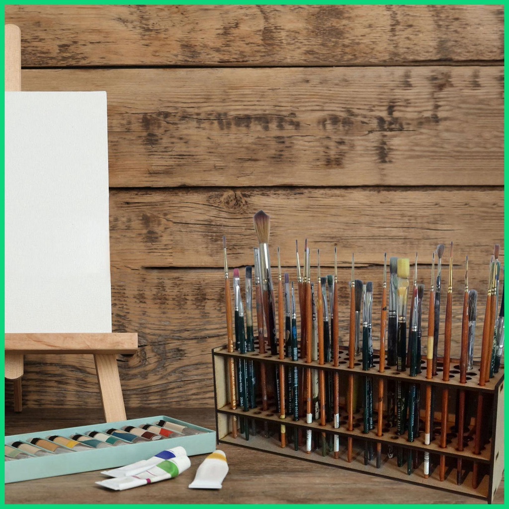 Giá Đỡ Cọ Vẽ 67 Lỗ Gắn Tường Tiện Dụng Cho jiwvn