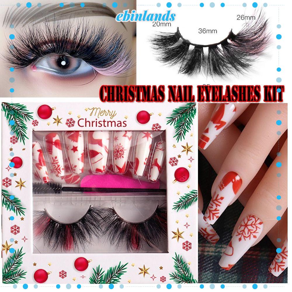 EBINLANDS Bộ Lông Mi Giả 3D Nhiều Màu Sắc