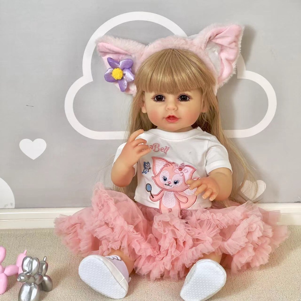 Búp Bê Em Bé Sơ Sinh Bằng Silicone 55cm Có Thể Tắm Trong Nước