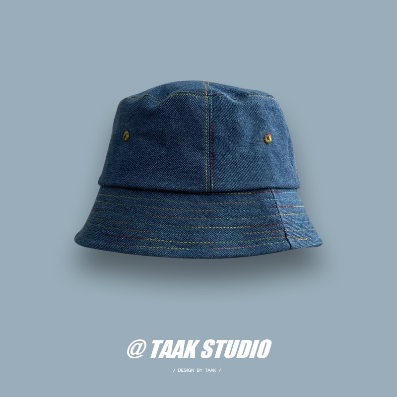 Nón Tai Bèo Denim Chống Nắng Màu Cầu Vồng Kiểu Hàn Quốc Thời Trang Mùa Hè Cho Nam Và Nữ