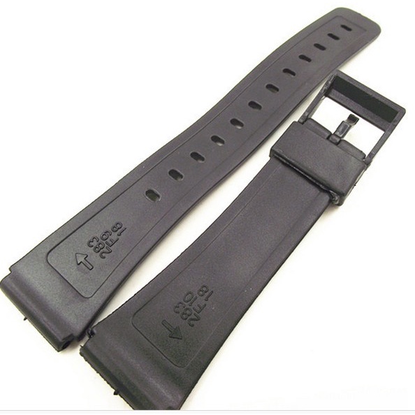1 Dây Đeo Đồng Hồ 12mm 14mm 16mm 18mm 20mm 22mm Màu Đen Bằng Nhựa resin Cho casio bands - 0145RWS