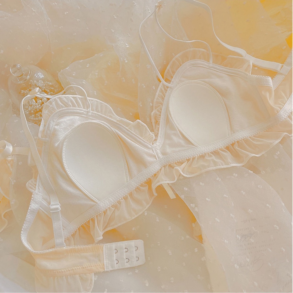 Áo Ngực Không Gọng Phối Ren Phong Cách Lolita Dễ Thương Cho Nữ