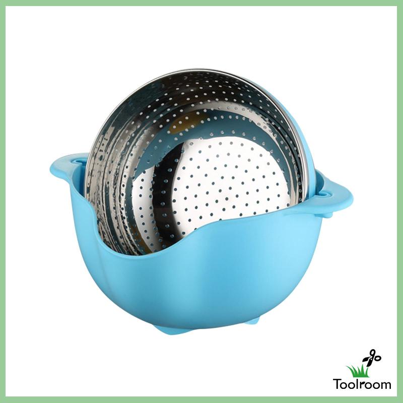 Rổ Hai Lớp Sức Chứa Lớn Để Ráo Nước Rau Củ Quả Tiện Dụng