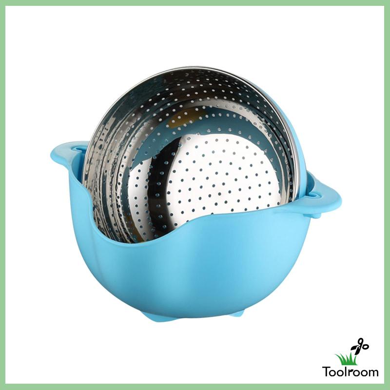 Rổ Hai Lớp Sức Chứa Lớn Để Ráo Nước Rau Củ Quả Tiện Dụng