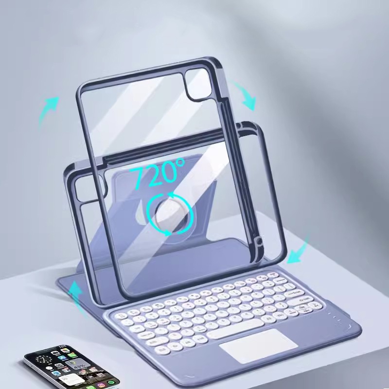 720° Bao Da Máy Tính Bảng Từ Tính Có Bàn Phím Xoay Cho Xiaomi Pad 6 Pro 2023 Pad 6 11 Inch Xiaomi Pad 5 Pro Pad 5 11