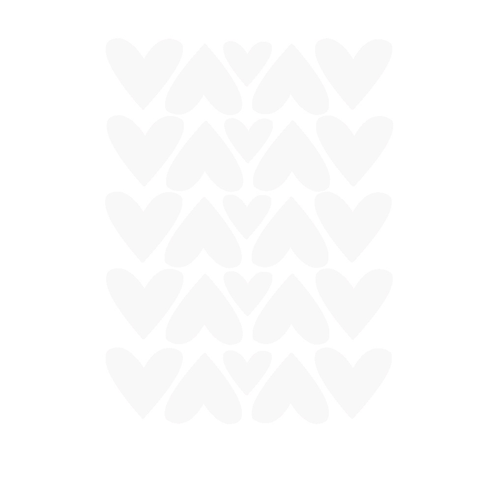 Bộ 25 Miếng Dán Tường Trang Trí Hình Trái Tim Tháo Rời Được