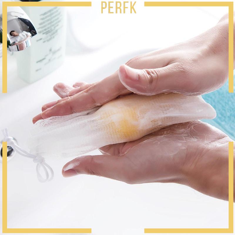 Túi Lưới Tạo Bọt Có Dây Rút Và Giá Đỡ Đựng Xà Phòng Giúp Tiết Kiệm Không Gian Cho