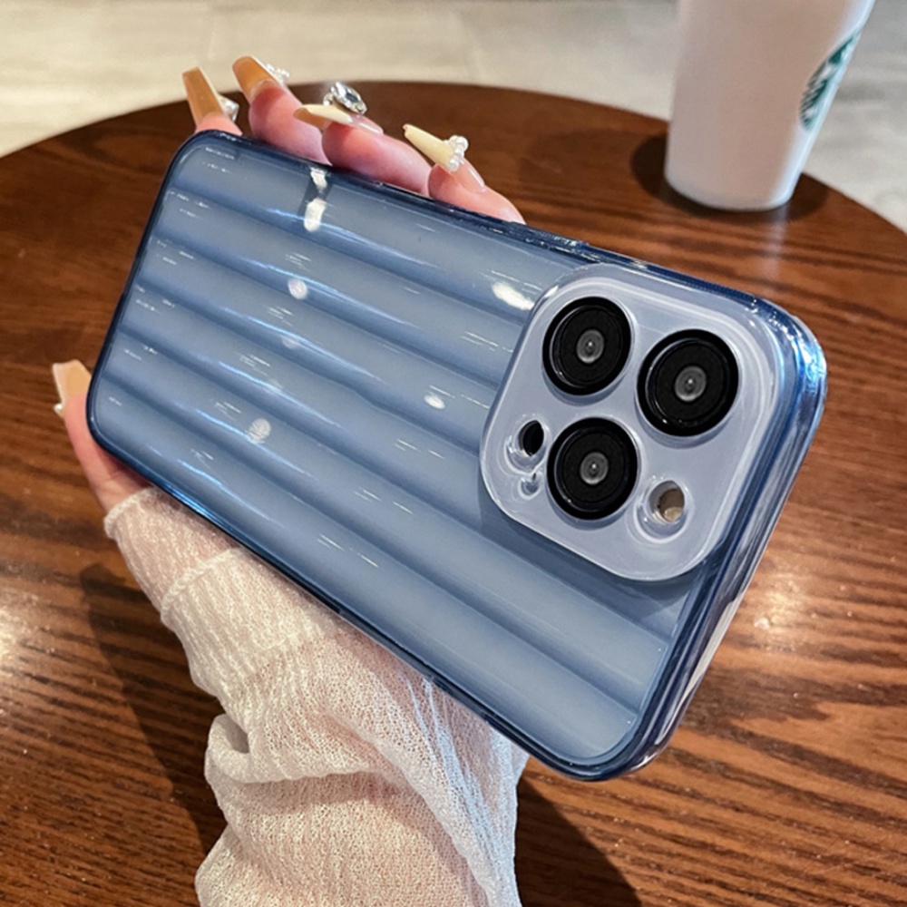 Ốp Điện Thoại TPU Dẻo Họa Tiết Kẻ Sọc Màu Trơn Đơn Giản Chống Trầy Cho IPhone 11 12 13 14 Pro Max