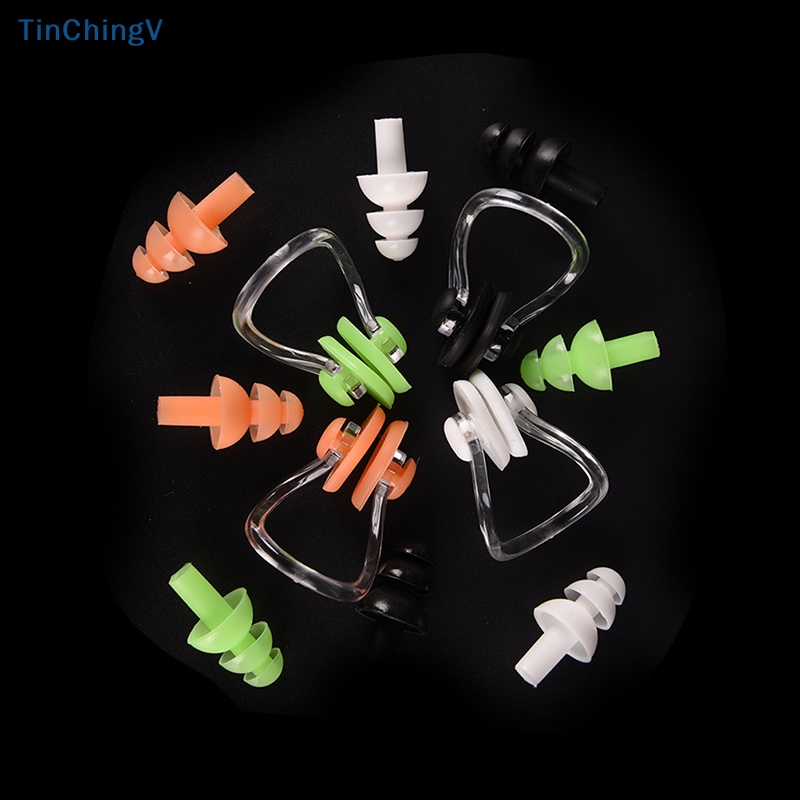 1 Bộ Kẹp Mũi + Nút Bịt Tai Bằng Silicon Mềm Chống Thấm Nước Tiện Dụng Khi Đi Bơi