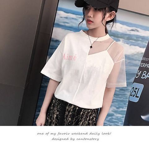 Áo Thun Nữ Ngắn Tay Phong Cách Hàn Quốc Mới