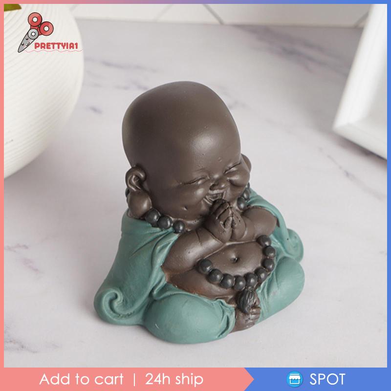 Tượng Phật Cười May Mắn Màu Nâu Đáng Yêu Trang Trí Nhà Cửa