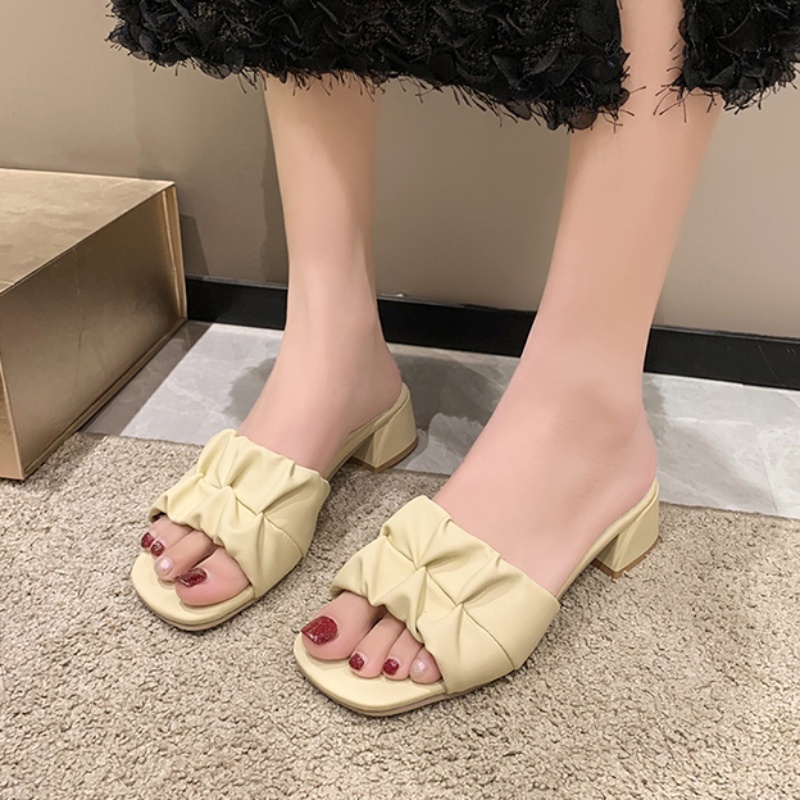 Dép Cao Gót Nữ Mũi Vuông Thời Trang Hàn Quốc XIELUAIZTA