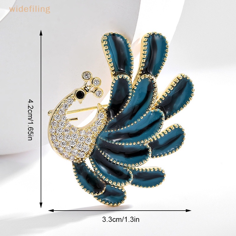 Trâm Cài Áo Hình Chim Công Màu Xanh Dương Dễ Thương Phong Cách Hàn Quốc Cho Nữ