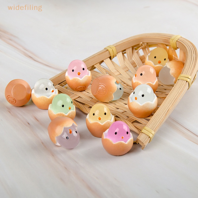 Bộ 5 Phụ Kiện Mặt Trang Trí Điện Thoại Dạ Quang diy Hình Gà Con Bằng gel resin