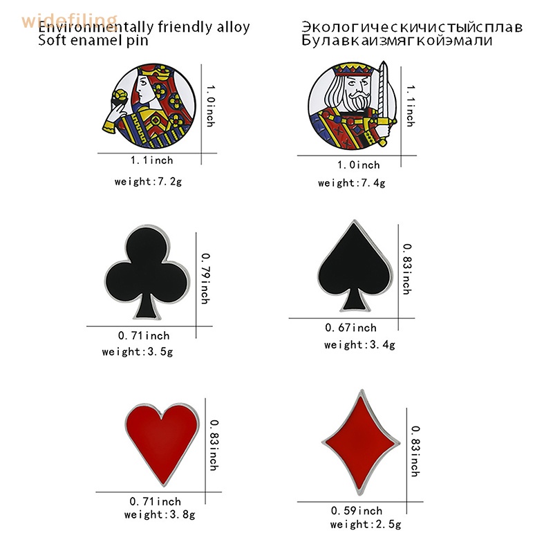 Ghim Cài Áo Hình Lá Bài Poker Thời Trang Chất Lượng Cao Dành Cho Nam Nữ