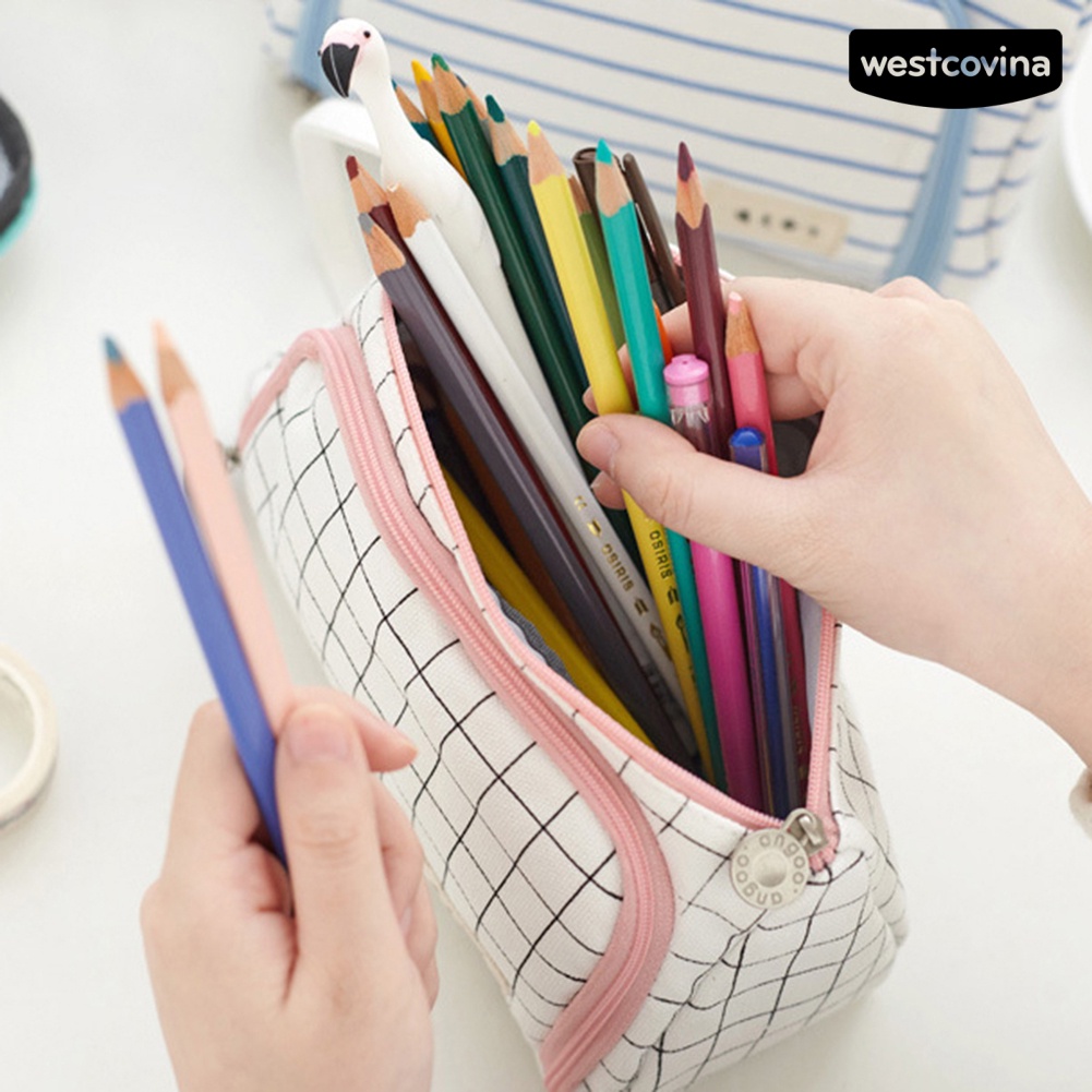 [WSTN]✎Túi Đựng Bút Bằng Vải Canvas Họa Tiết Unisex Dễ Thương