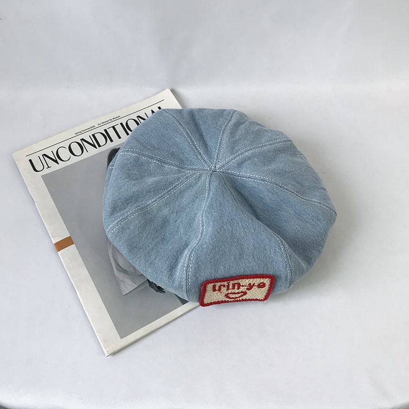 Mũ Beret Thêu Chữ Phong Cách Cao Bồi Nhật Bản Thời Trang Mới Cho Nữ