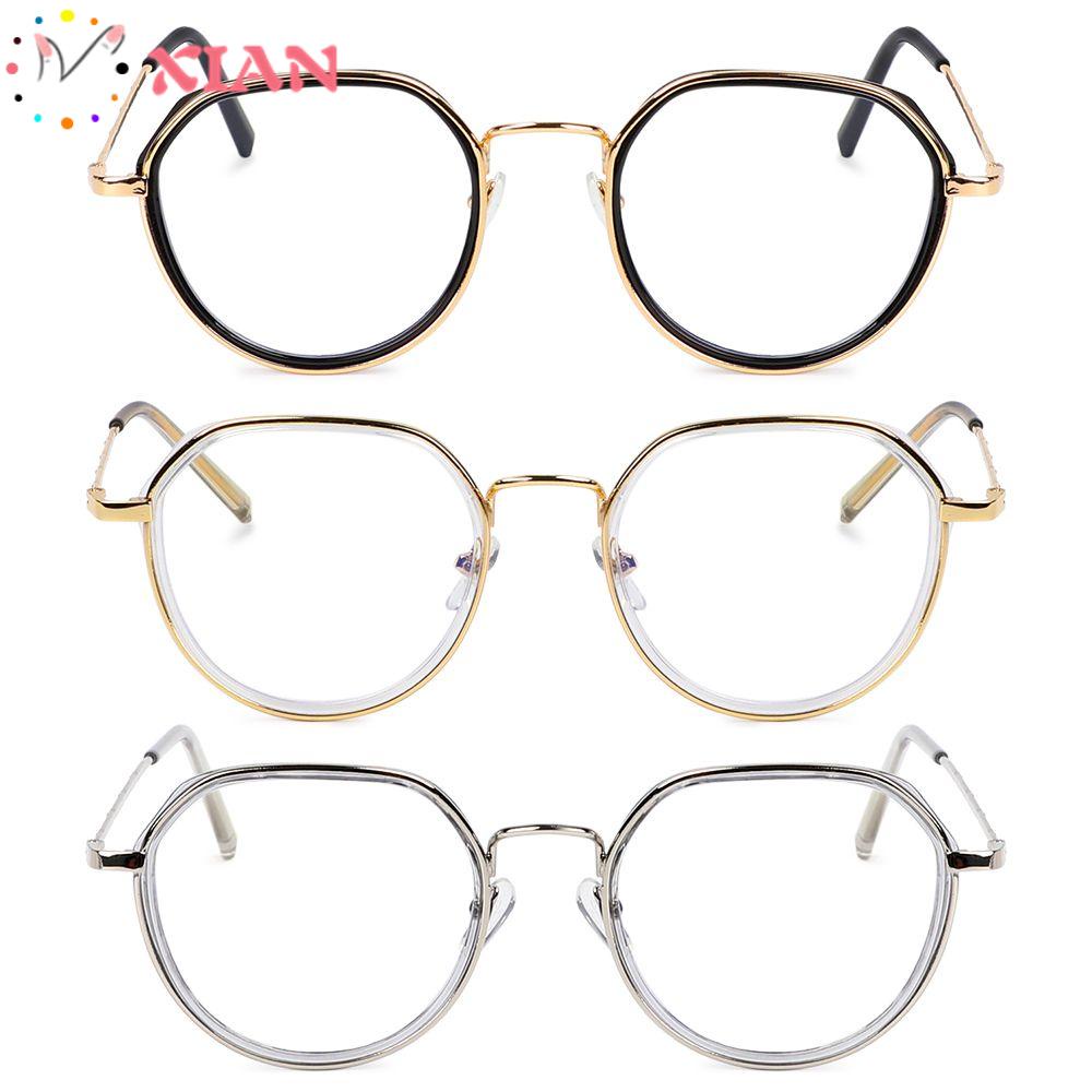 XIANTIN Mắt Kính Gọng Tròn Chống Bức Xạ Phong Cách Retro Thời Trang Unisex