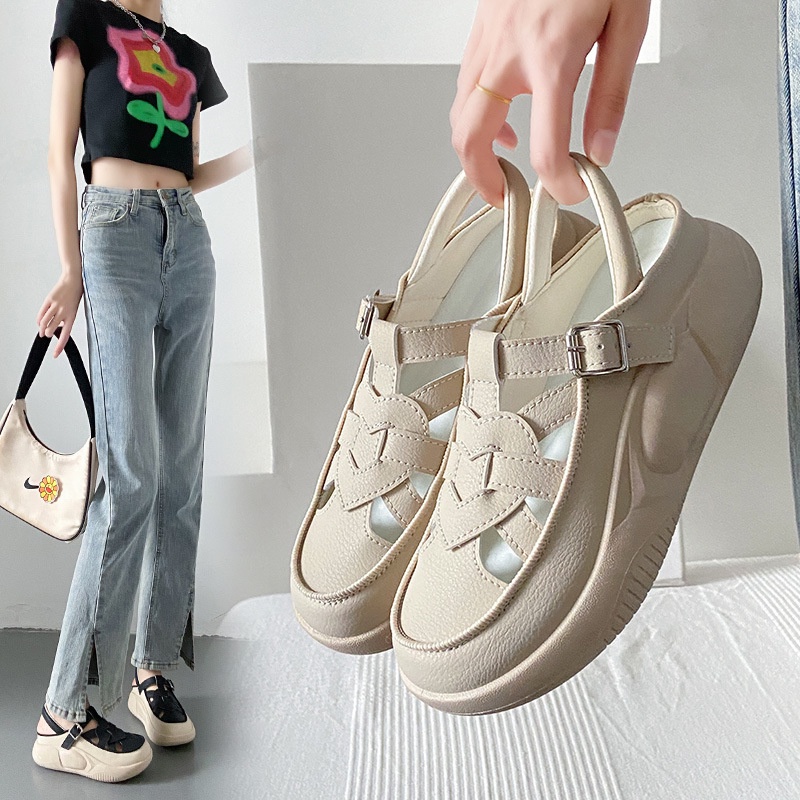Xăng đan Đế Dày Thoáng Khí Thời Trang Mùa Hè Mới Cho Nữ-AA0634