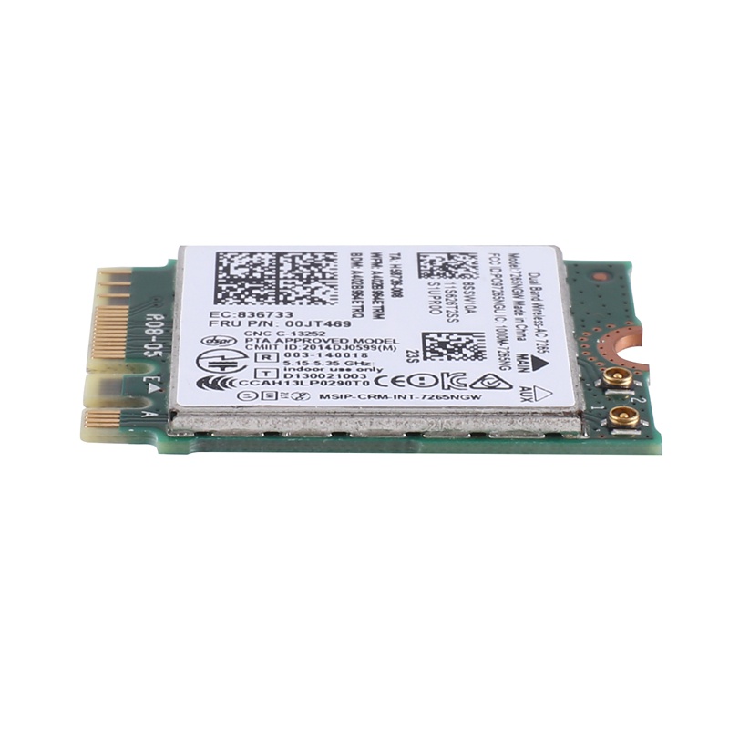 1 Thẻ WiFi AC7265 7265NGW FRU00JT469 802.11AC NGFF BT4.0 Thay Thế Cho Lenovo Thinkpad E550 E455 E555 Series