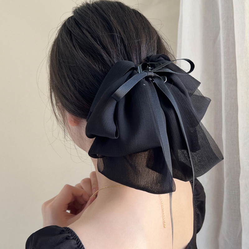 Kẹp Tóc Đính Nơ Ruy Băng Thời Trang Hàn Quốc