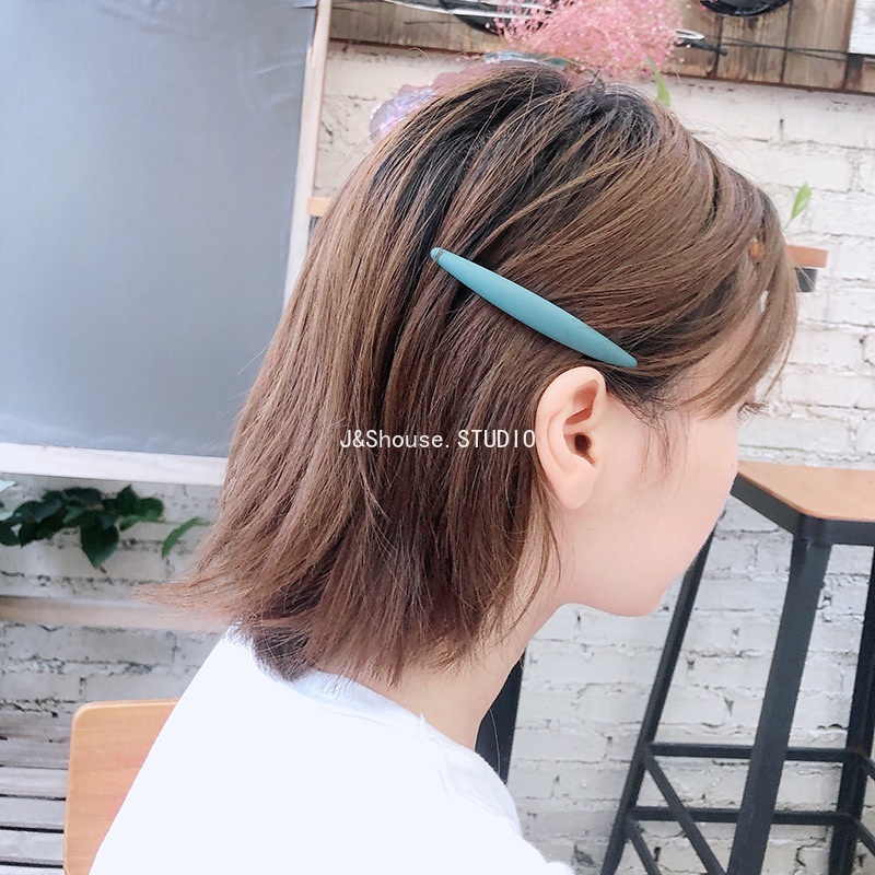 Kẹp Tóc Lò Xo Bằng acrylic Màu Nhám Phong Cách Hàn Quốc KF648