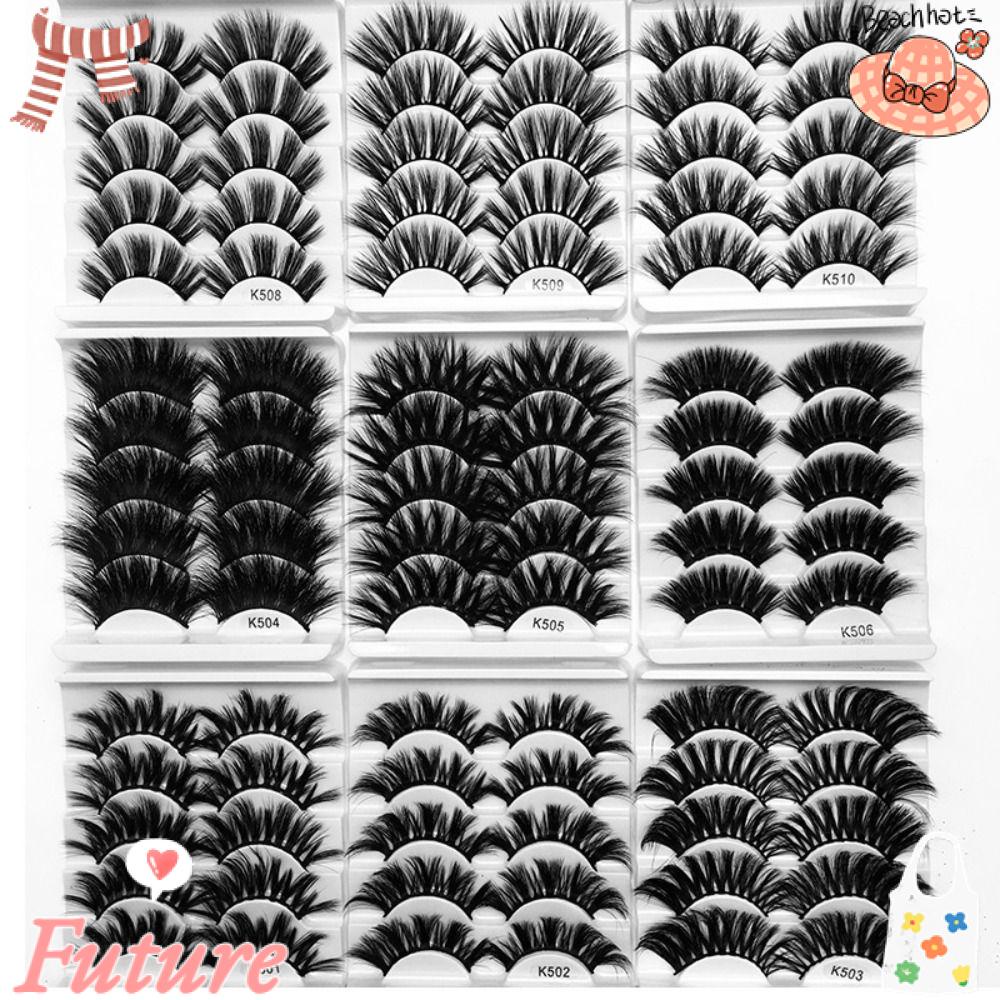 FUTURE Hộp 5 Cặp Lông Mi Giả 8D Dài Và Dày Tự Nhiên