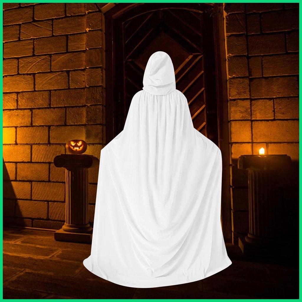 Áo Choàng Nhung Dài Có Mũ Trùm Đầu Hóa Trang Halloween Giáng Sinh