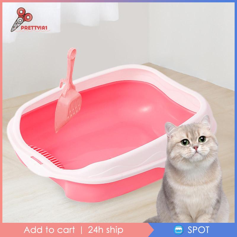 Hộp Vệ Sinh Chống Văng Có Thể Tháo Rời Tiện Dụng Cho Thú Cưng Thỏ / Mèo Cưng