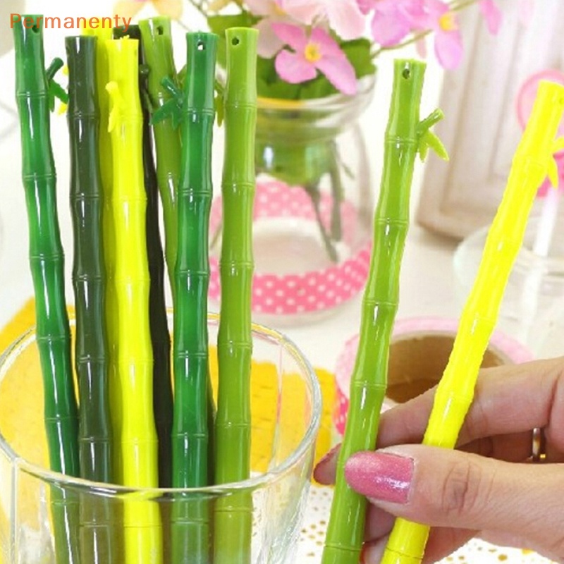 Set 2 Bút Bi Bằng Tre Họa Tiết Dễ Thương Cho Học Sinh