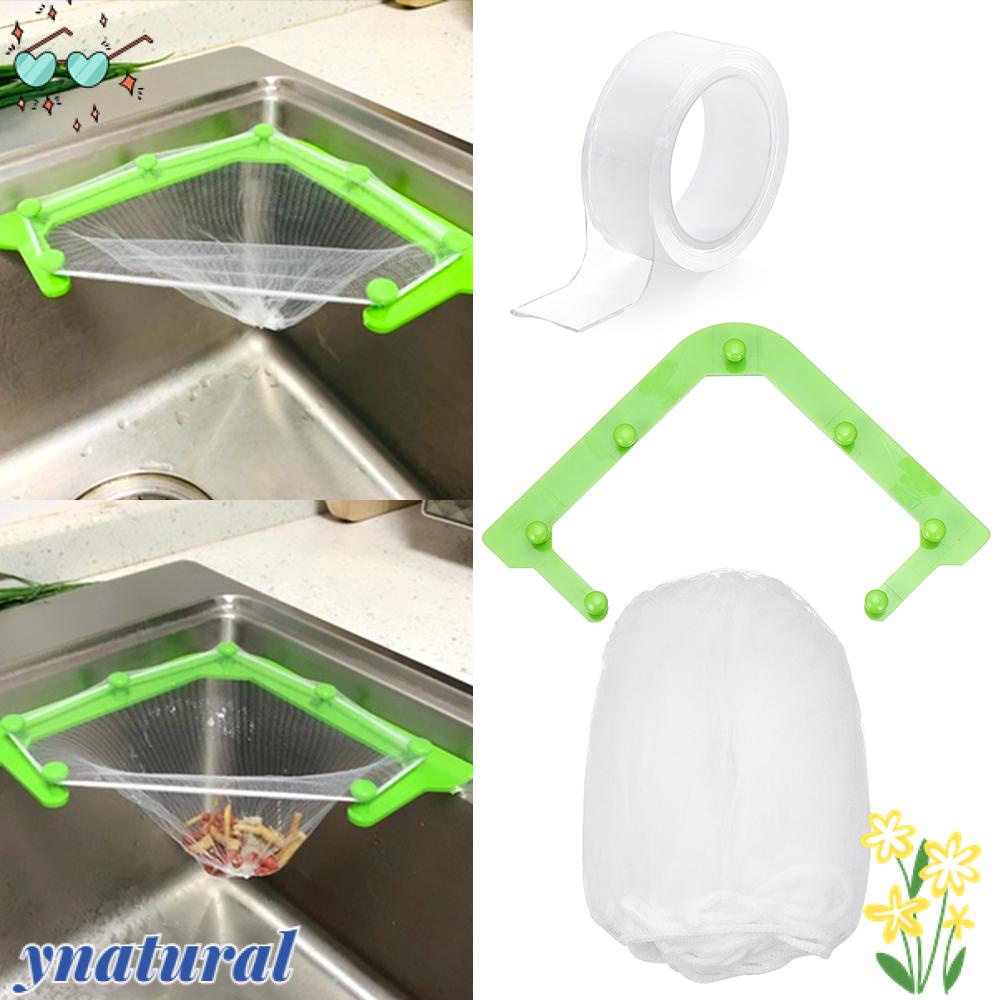 YNATURAL Giá Đỡ Túi Rác Tam Giác Gắn Góc Tường Tiện Lợi