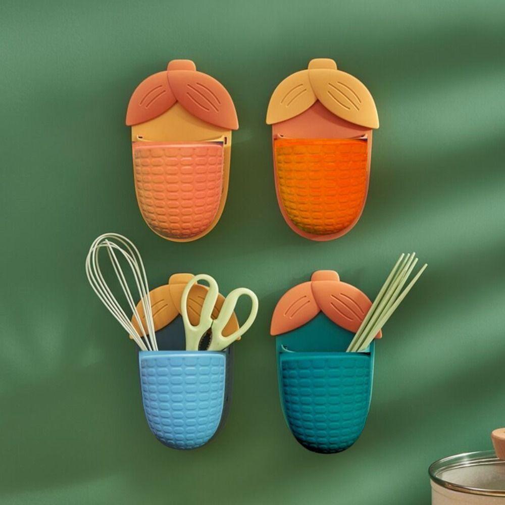 UUMIR Giá Đựng Bàn Chải Đánh Răng / Đũa Gắn Tường Không Đục Lỗ Thoát Nước Mới Cho Nhà Tắm