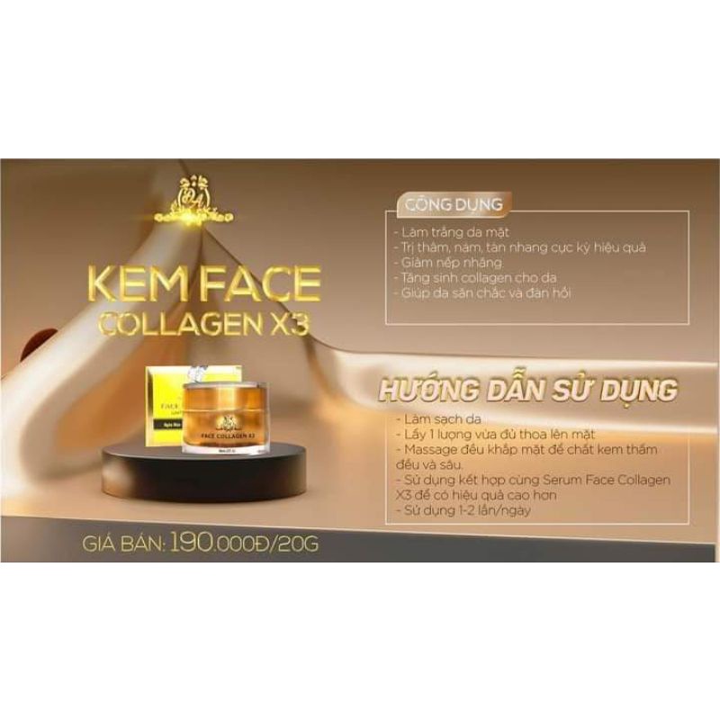 Kem Face Collagen X3 Đông Anh 20g chính hãng