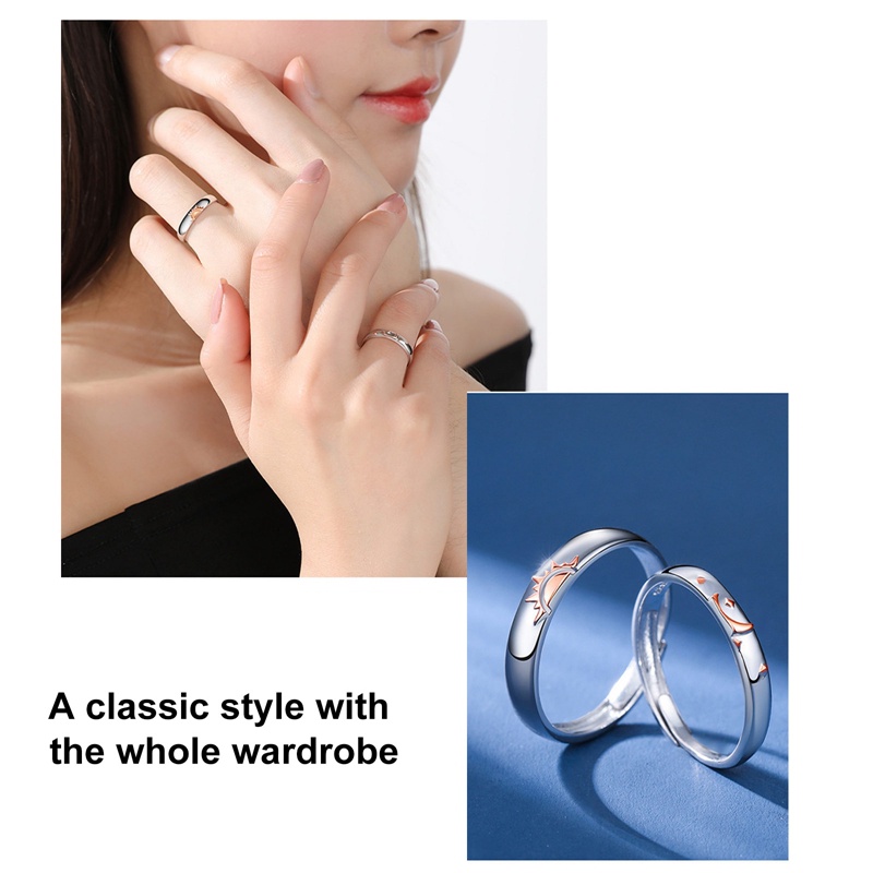 Ygt Nhẫn Hở Hình Mặt Trời Và Ngôi Sao Thời Trang Hàn Quốc Chất Lượng Cao