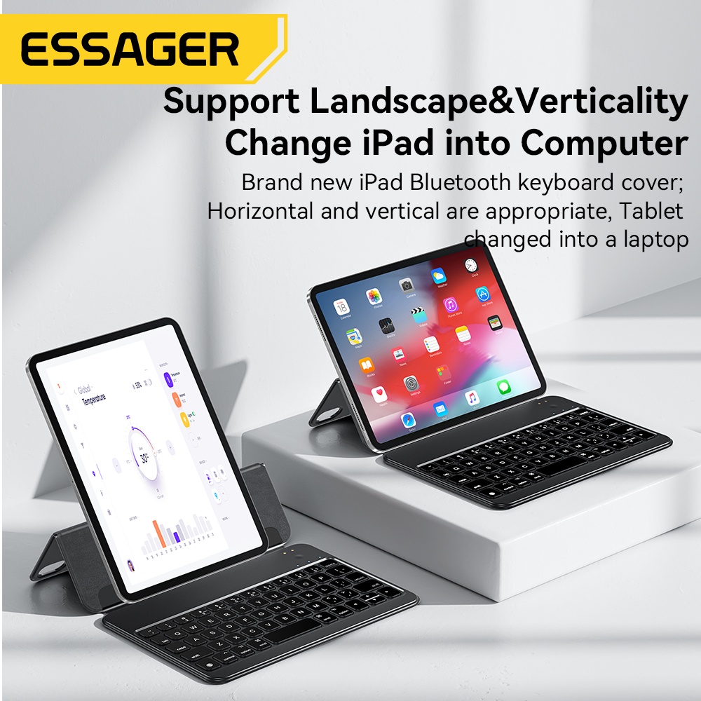Essager Ốp Máy Tính Bảng Nam Châm Siêu Mỏng Có Bàn Phím Không Dây Cho iPad Mini 6 8.3 inch