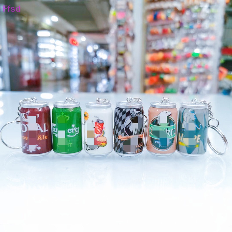 {Ffsd} 1 Móc Khóa Hình Lon Bia Mô Phỏng Trang Trí Ba Lô Mát Mẻ * Bán Chạy