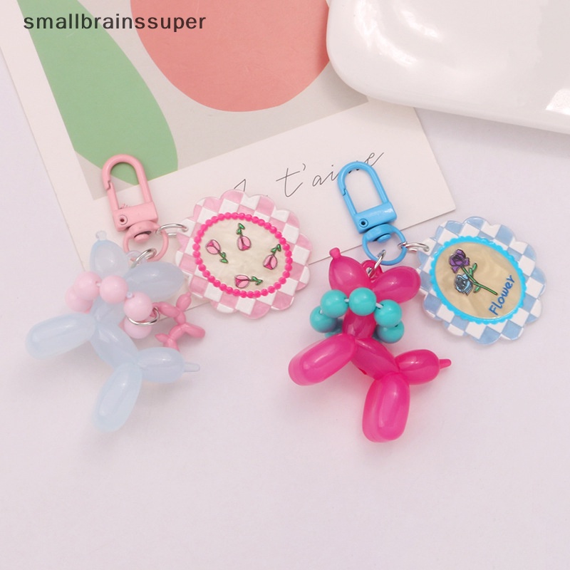 Móc Khóa Hình Chú Cún Và Bong Bóng Màu Kẹo Ngọt Thời Trang Dành Cho Nữ