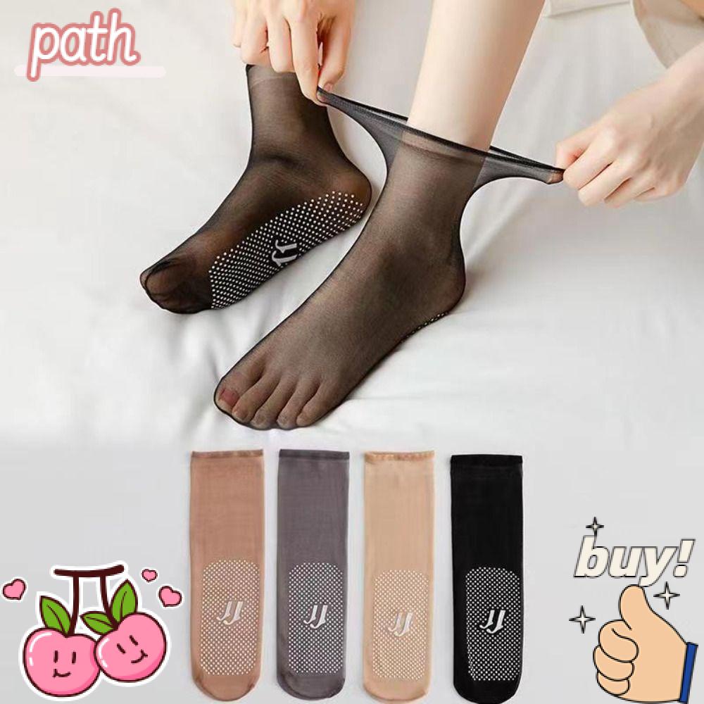 PATH Set 5 Đôi Tất Lụa Xuyên Thấu Chấm Bi Mới