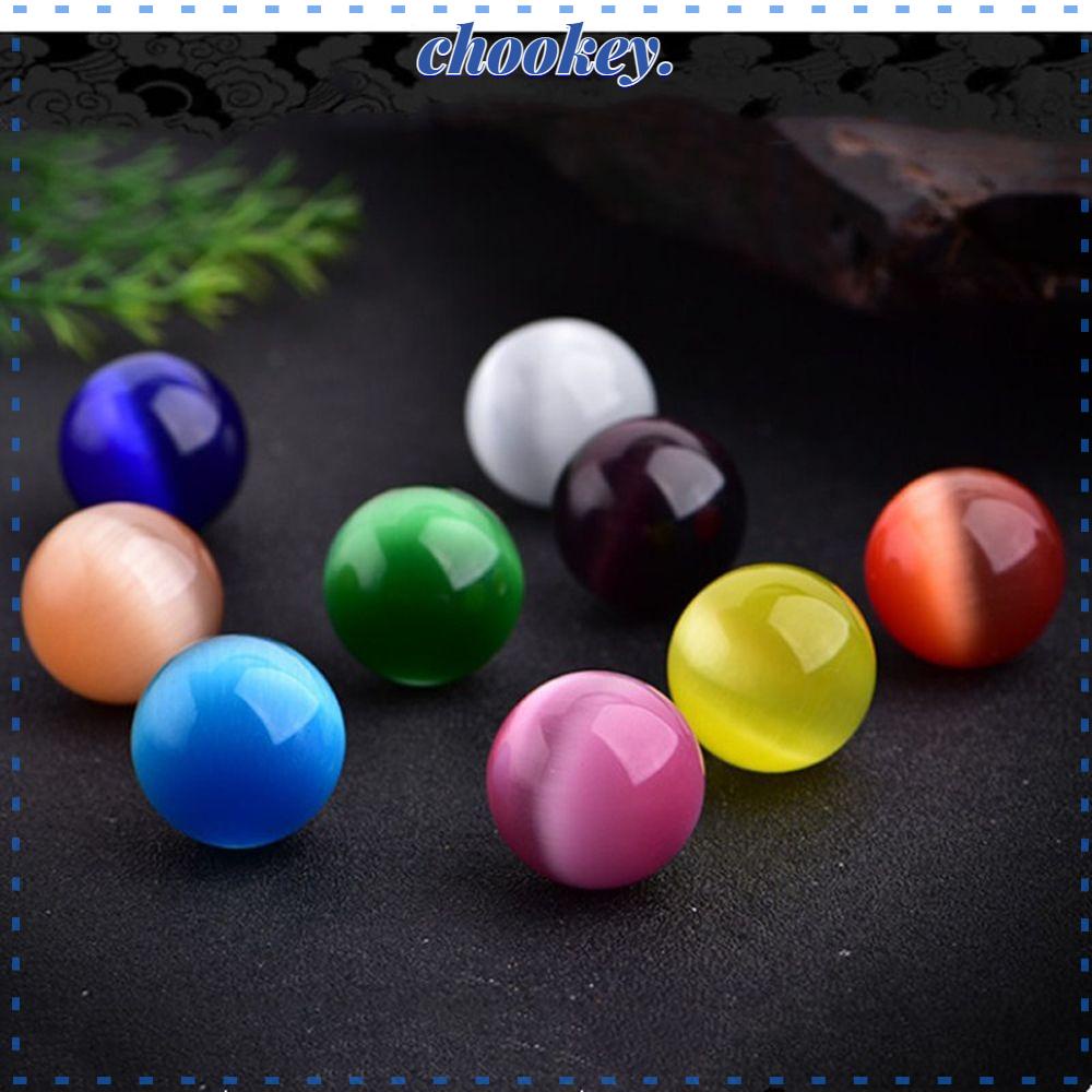 CHOOKEY Quả Cầu Mắt Mèo Bằng Thủy Tinh Pha Lê Tự Nhiên Nhiều Màu Thời Trang Trang Trí Văn Phòng
