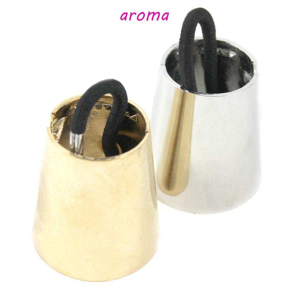 AROMA Kẹp Tóc Kim Loại Co Giãn Màu Bạc Phong Cách Gothic