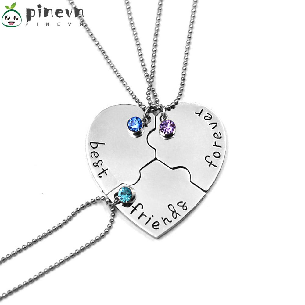 PINEVN Set 3 / 4 Vòng cổ Mảnh Ghép Trái Tim