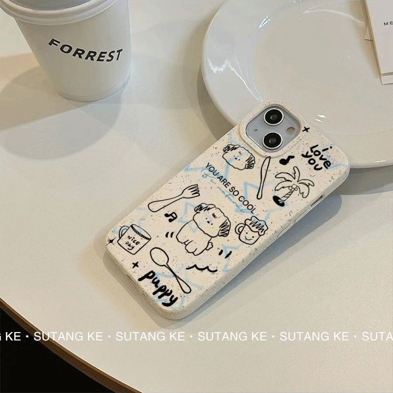 Ốp Điện Thoại Họa Tiết Hoạt Hình Chú Chó Dễ Thương Cho iPhone14promax 14 11 13 FY0W 12