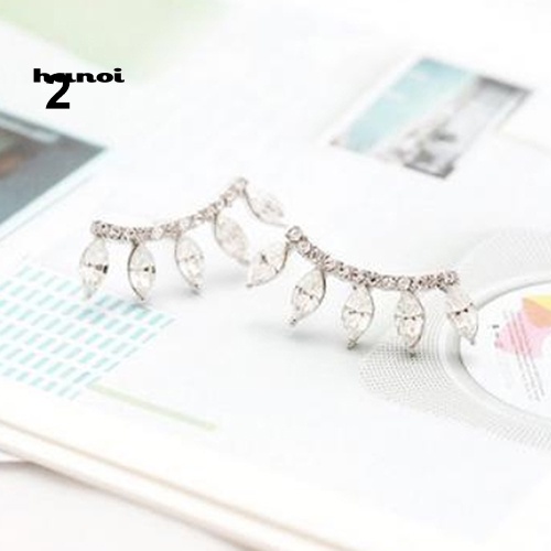 Bông Tai Mạ Bạc Hình Vương Miện Đính Đá Thời Trang