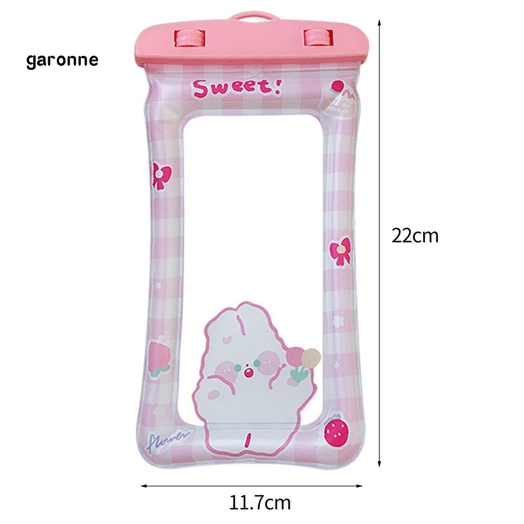 Túi Đựng Điện Thoại Chống Thấm Nước Họa Tiết Hoạt Hình Dễ Thương Kèm Dây Đeo Tiện Dụng